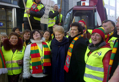 Dalia Grybauskaitė Briuselyje susitiko su ūkininkais