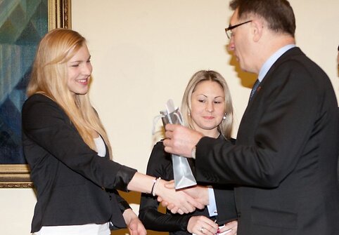 Rūta Meilutytė, Laura Asadauskaitė ir Algirdas Butkevičius