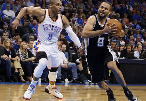 Russellas Westbrookas ir Tony Parkeris