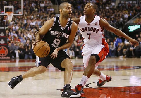 Tony Parkeris ir Kyle'as Lowry