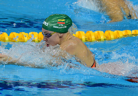 Rūta Meilutytė 100 m krūtine rungties pusfinalyje