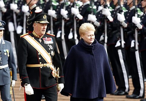 Norvegijos karalius Haraldas V ir Lietuvos prezidentė Dalia Grybauskaitė