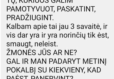 Grigi&scaron;kių &Scaron;viesos gimnazijos direktorės bendravimas su mokytojais