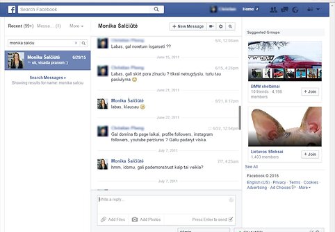 Žmonės.lt skaitytojo atsiųstas susira&scaron;inėjimas su Monika &Scaron;alčiūte