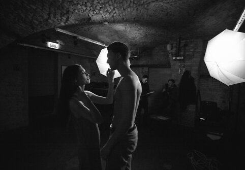 Klipo filmavimo akimirka