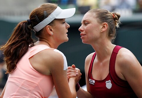 Agnieszka Radwanska ir Vera Zvonareva  