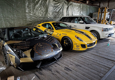 Gumball 3000 automobiliai prieš oficialų startą
