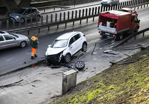 &bdquo;Kia&ldquo; avarija Geležinio vilko gatvėje
