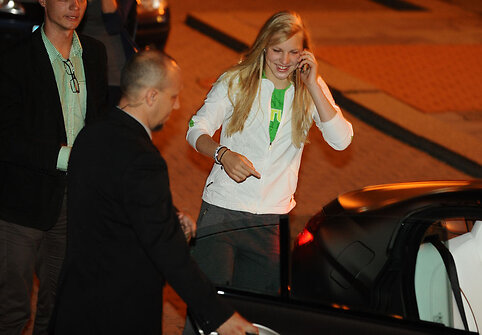Rūtos Meilutytės sutiktuvės Vilniaus oro uoste 