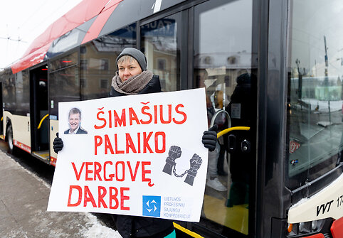Streikuojančių vairuotojų palaikymo akcija