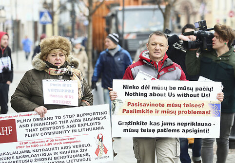 Piketo akcijos akimirka