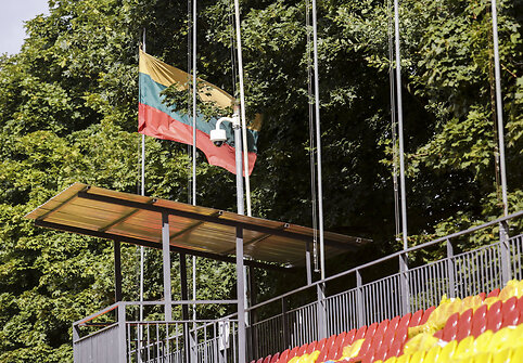 Trečiadienį LFF stadione Vilniuje kabanti Lietuvos vėliava