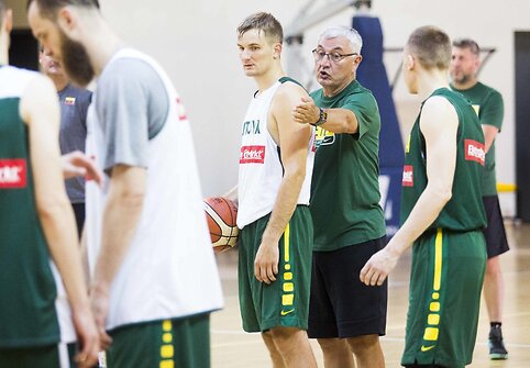 Lietuvos vyrų krep&scaron;inio rinktinės treniruotė