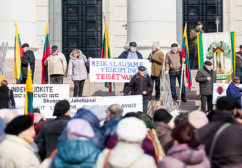 Mitingas, skirtas pensijų ir algų didinimui