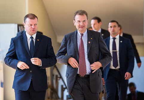 Saulius Skvernelis ir Albrechtas Freiherris von Boeselageris