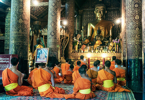 Luang Prabango &scaron;ventyklos vienuoliai