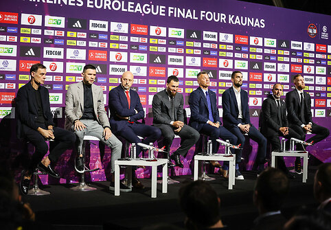 Eurolygos finalo ketverto trenerių spaudos konferencija.