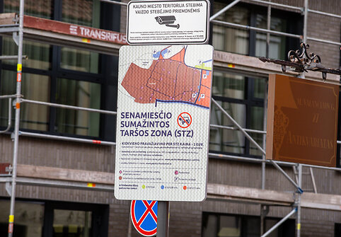 Sumažintos tar&scaron;os zona Kauno senamiestyje