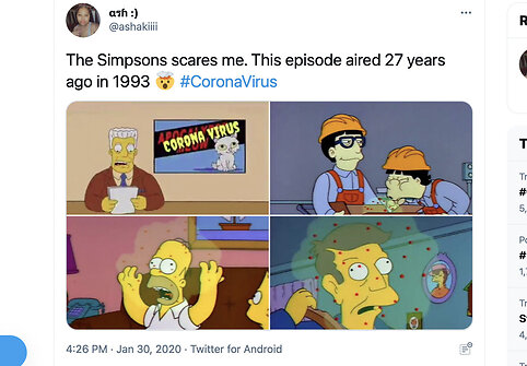 Prieš metus žmonės aktyviai dalijosi kadrais, tariamai įrodančiais, esą &bdquo;Simpsonuose&ldquo; buvo nuspėta COVID-19