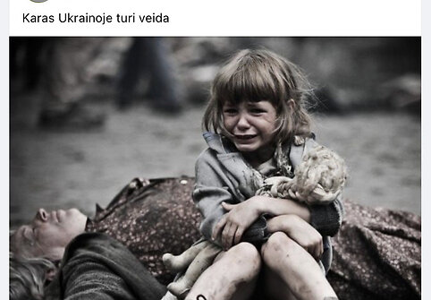 Socialinių tinklų vartotojai nuotrauka dalijasi kaip daryta per karą Ukrainoje