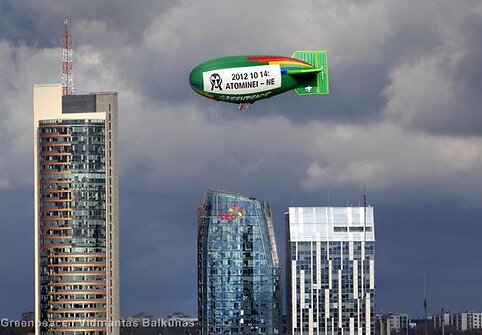 &bdquo;Greenpeace&ldquo; dirižablis Vilniuje
