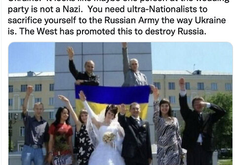 Socialinių tinklų vartotojai tvirtina, kad ši nuotrauka įrodo, esą ukrainiečiams nesvetimas nacizmas