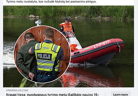 Tas pats tekstas apie tariamai naujas paauglio dingimo aplinkybes publikuojamas įvairiausiais adresais