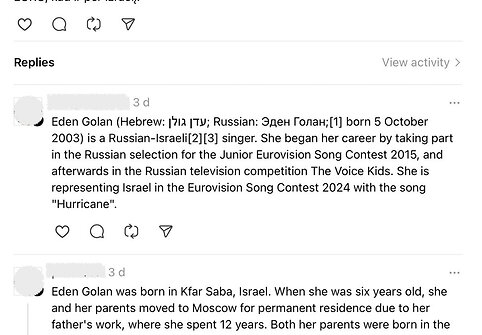Netiesa, kad Eden Golan yra rusė