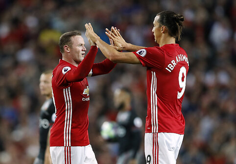 Wayne'as Rooney ir Zlatanas Ibrahimovičius