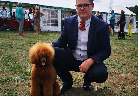 Jonas Gibavičius kartu su žmona Dalia augina nyk&scaron;tukinius pudelius
