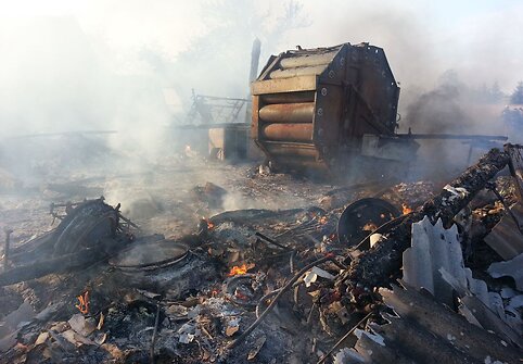 Ugnis Klaipėdos rajone sunaikino ūkininko turtą