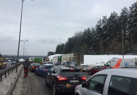 Avarija Vilniaus aplinkkelyje