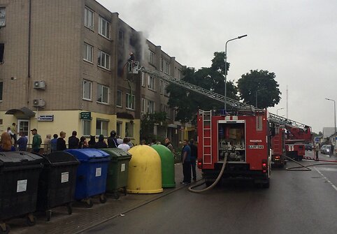 Gaisras Tauragės daugiabuty
