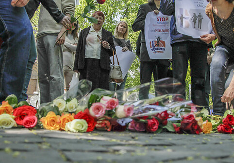 Protesto akcija prie Norvegijos ambasados Vilniuje