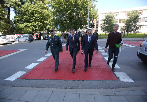 S.Konarskio gatvėje pristatyta pirmoji kalbanti perėja