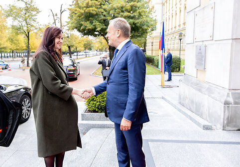 Premjerė Inga Ruginienė susitiko su Lenkijos Ministru Pirmininku Donaldu Tusku