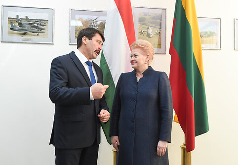 Prezidentė susitinka su Vengrijos prezidentu Janosu Aderiu