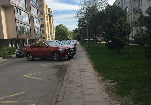 Vaidos Skaisgirės automobilis paliktas neleistinoje vietoje
