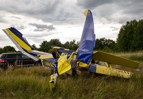 S.Dariaus ir S.Girėno aerodrome sudužo lėktuvas