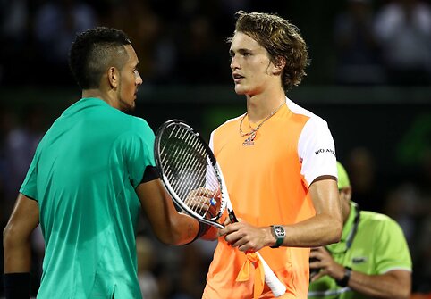 Nickas Kyrgiosas prie&scaron; Alexanderį Zverevą