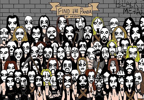 Panda pasislėpusi metalo grupėje