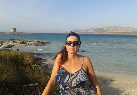 Inga Valinskienė Sardinijos paplūdimyje