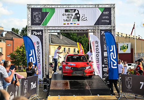 &bdquo;7bet Gravel Fest Rally &ndash; Lazdijai&ldquo; fini&scaron;o podiumas