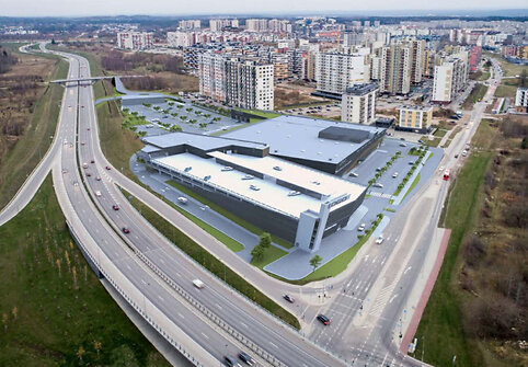 Pavilnionių g. 55 planuojamas prekybos centras