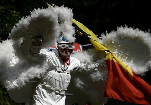 „Tour de France“ lenktynių sirgaliai.