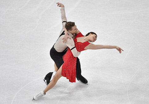 Allison Reed ir Saulius Ambrulevičius pasaulio čempionate &Scaron;vedijoje.