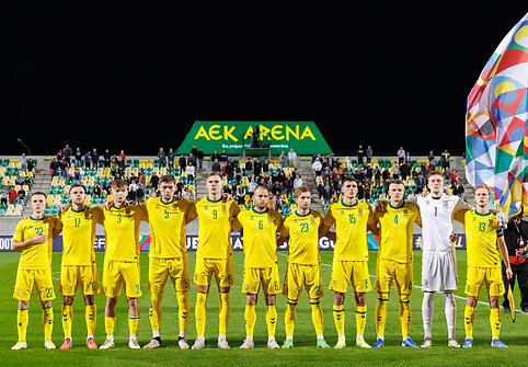 Lietuvos futbolo rinktinė Tautų lygos rungtynėse Kipre.