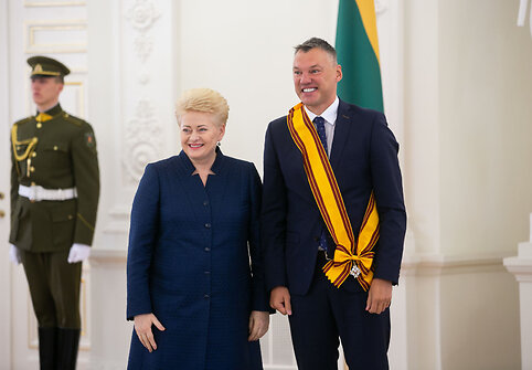 Dalia Grybauskaitė ir &Scaron;arūnas Jasikevičius
