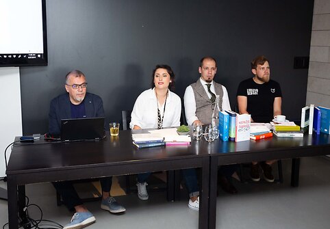 Naujo literatūros ir meno festivalio „Open Books“ pristatymo akimirka