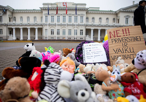 Protestas prieš galimybių pasą vaikams nuo 12 metų